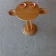 Small smoker's table, side table, Scandinavian blond wood, tripod, vintage 70'