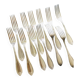 12 table forks - silver metal