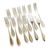 12 fourchettes de table en métal argenté