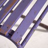 Anciennes chaises de patio violettes (c.1920). Ensemble de 2 pièces