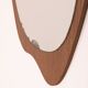 Miroir mural vintage des années 60 en bois de teck design danois