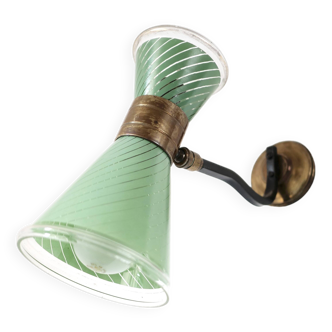Diabolo glass wall lamp 1950
