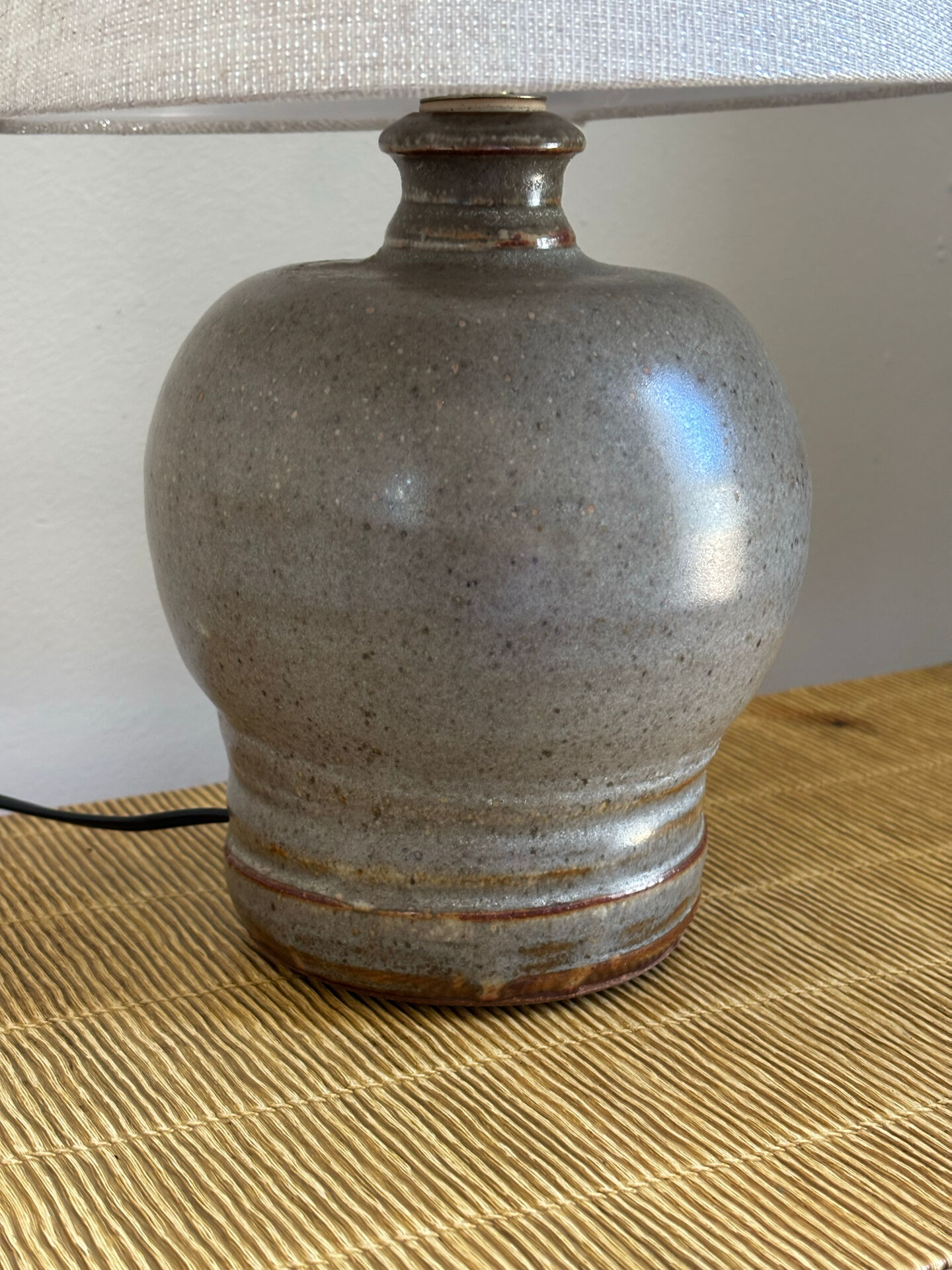 Lamp base in stoneware