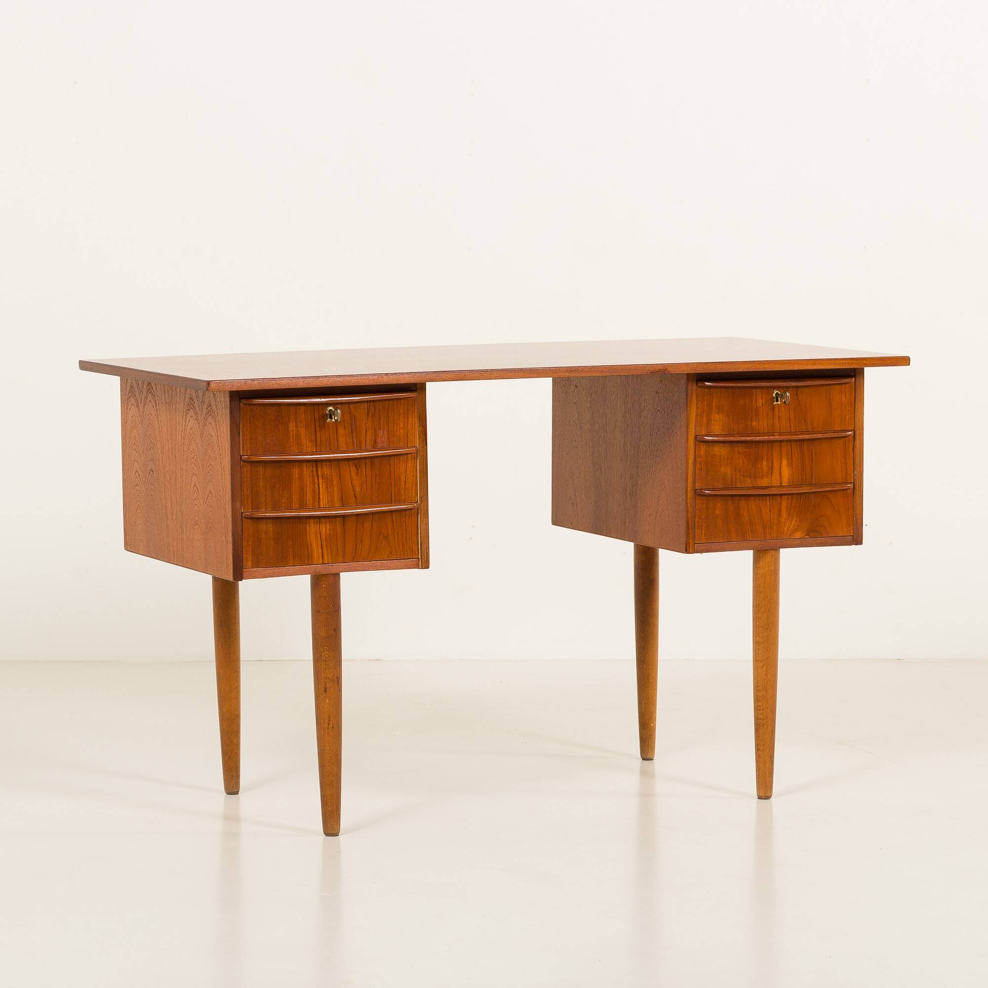Small Danish mid century teak desk, 1960s