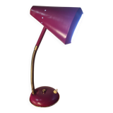 1960s fuchsia flexible desk lamp ok, 30x23 very pretty