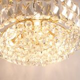 Bakalowits Vienna Grand Chandelier in Gilded Brass and Crystal Glass, Austria, 1970s