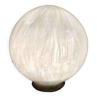 Lampe de table postmoderne en verre soufflé de Murano blanc par La Murrina avec Murrines Italie