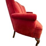 Vintage red baroque armchair / three-seater / sofa / armchair