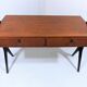 Vintage teak desk with black scissor legs 1960's