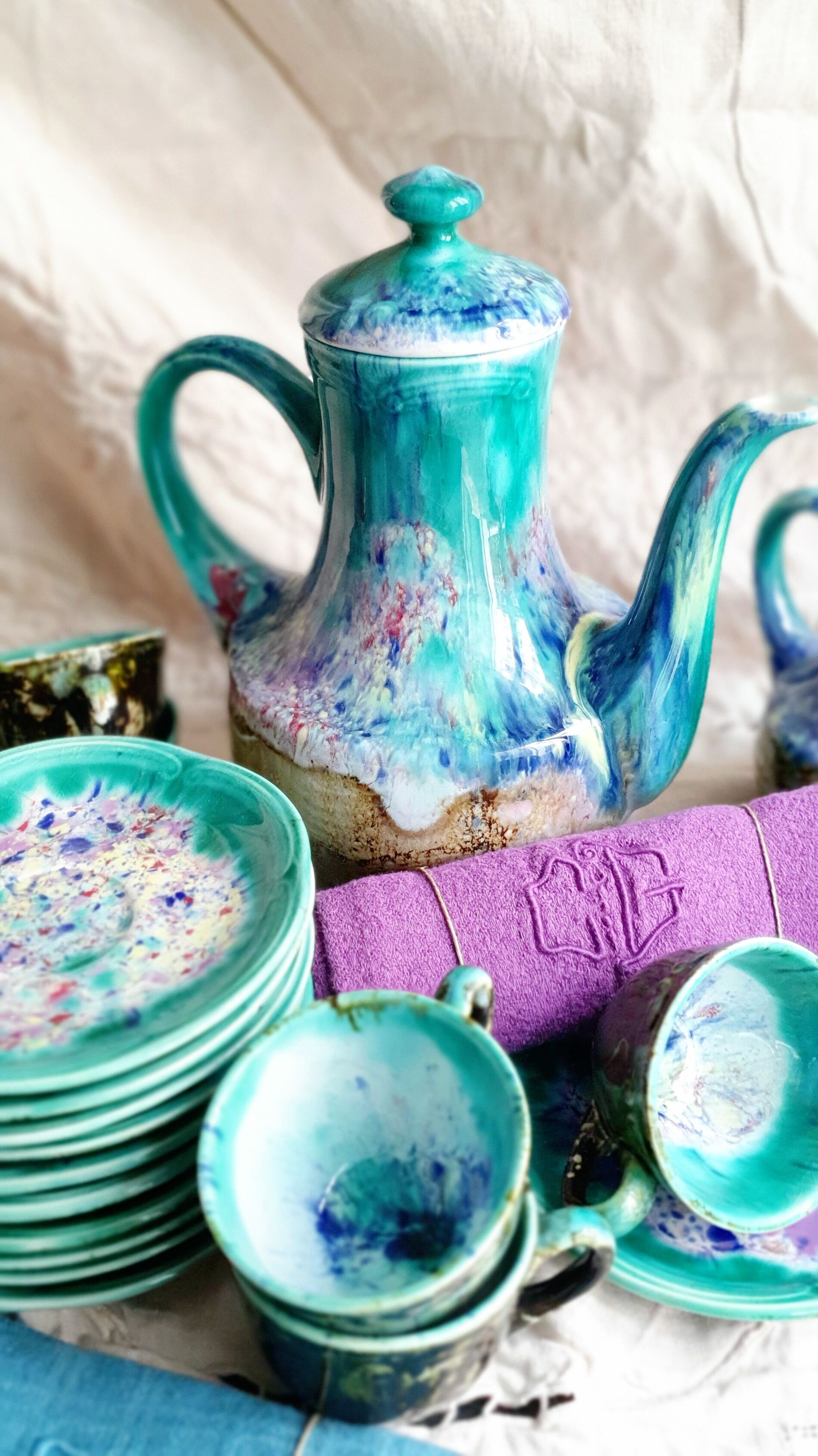 Coffee set signed Morvan 12 people