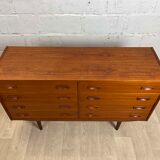 Double commode scandinave vintage en teck, années 60
