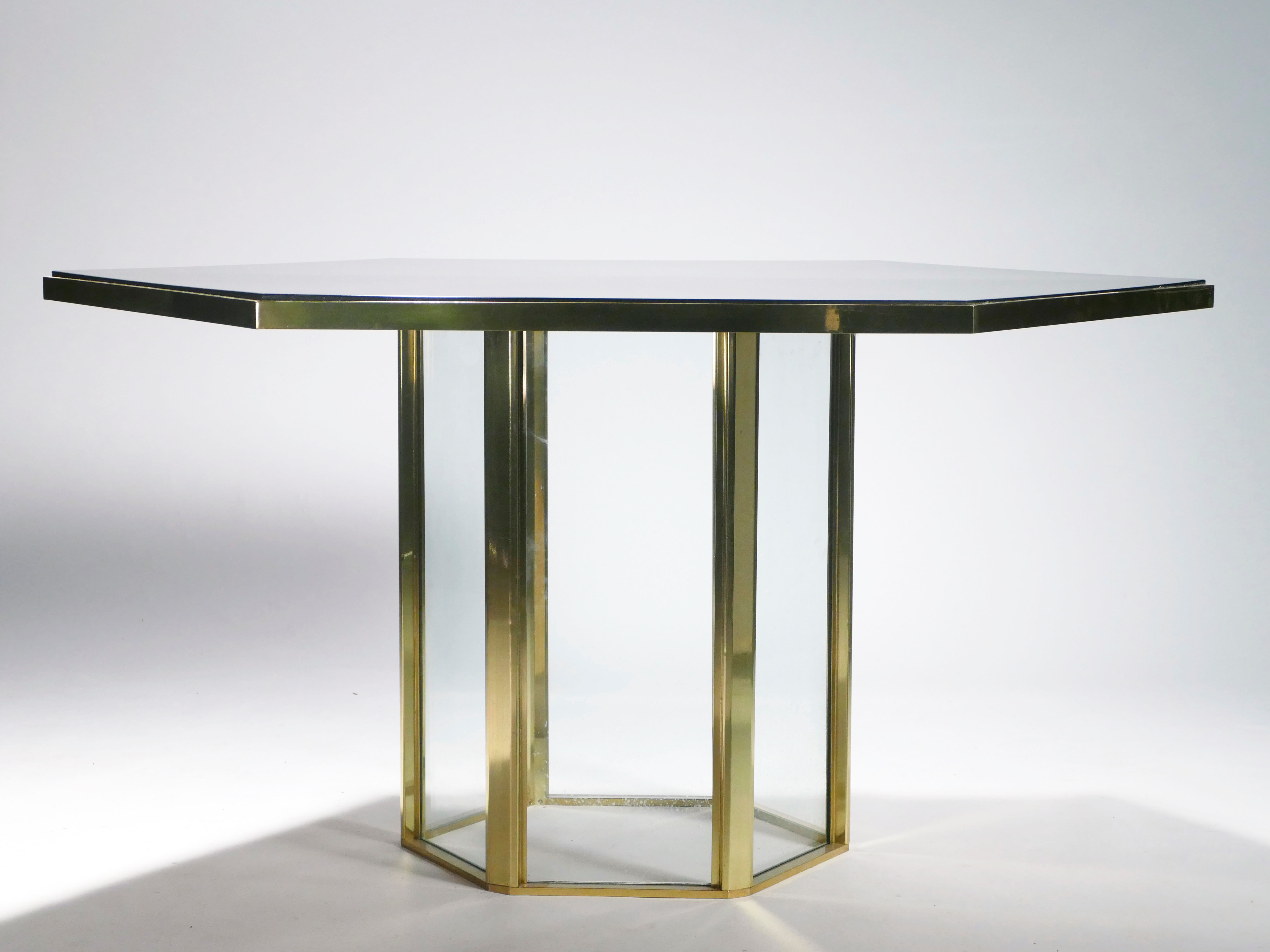 Lacquered Italian table and Romeo Rega 1970 brass