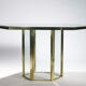 Lacquered Italian table and Romeo Rega 1970 brass
