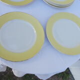7 assiettes plates vintage Orches moulin de loups