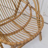 Old rattan armchair