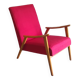 Scandinavian style armchair in wood and fabrics - 1960s