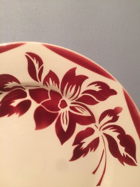 Set of 9 dinner plates Saarguemines