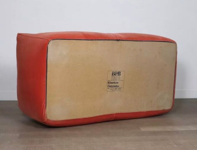 Canapé Le Bambole in coral velvet by Mario Bellini for B&B Italia,