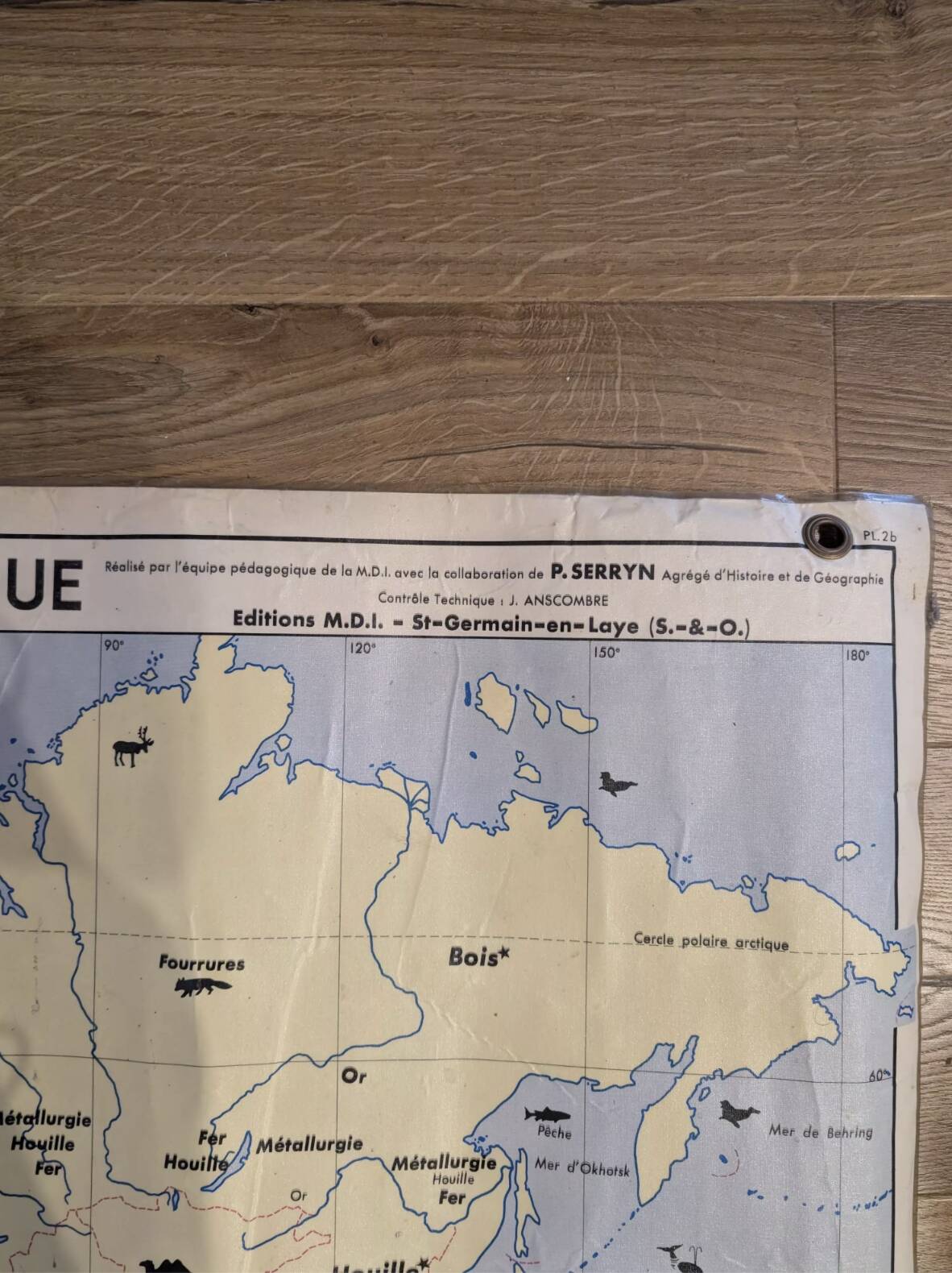 School map / political planisphere and economic planisphere