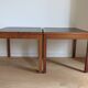 Pair of Mid century Teak and black Top Side Tables 1960s