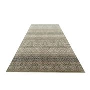 Tapis oriental vert et beige style vintage en Laine