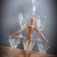 Set 6 crystal walking glasses