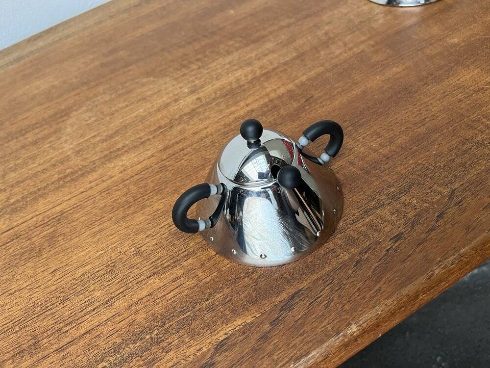 Postmodern Italian plateau for sugar and milk by Michael Graves for Alessi, 1980s, set of 3.