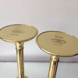 Danish mid century brass candleholders set of 2