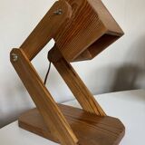Articulated lamp in mountain chalet pine wood 1960