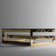 Gold Plated G-Shaped Coffee Table from Belgochrom, 1970s
