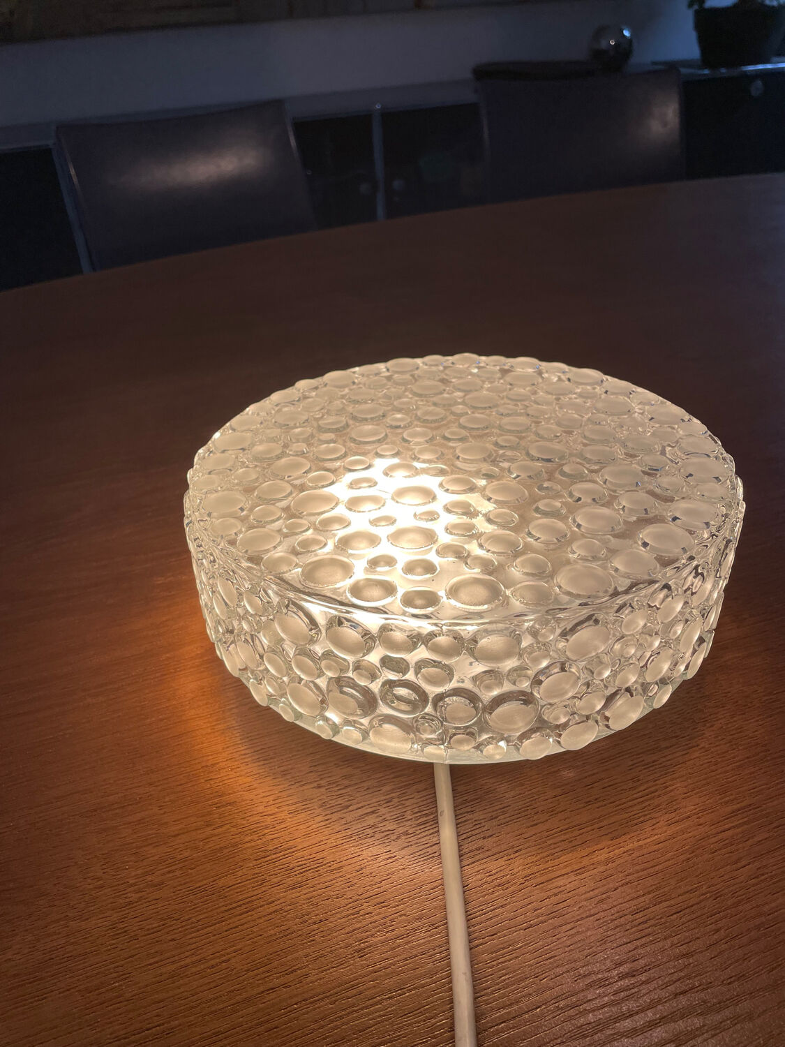 Pressed glass ceiling light, 1970