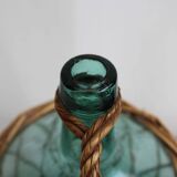 Glass and wicker demijohn