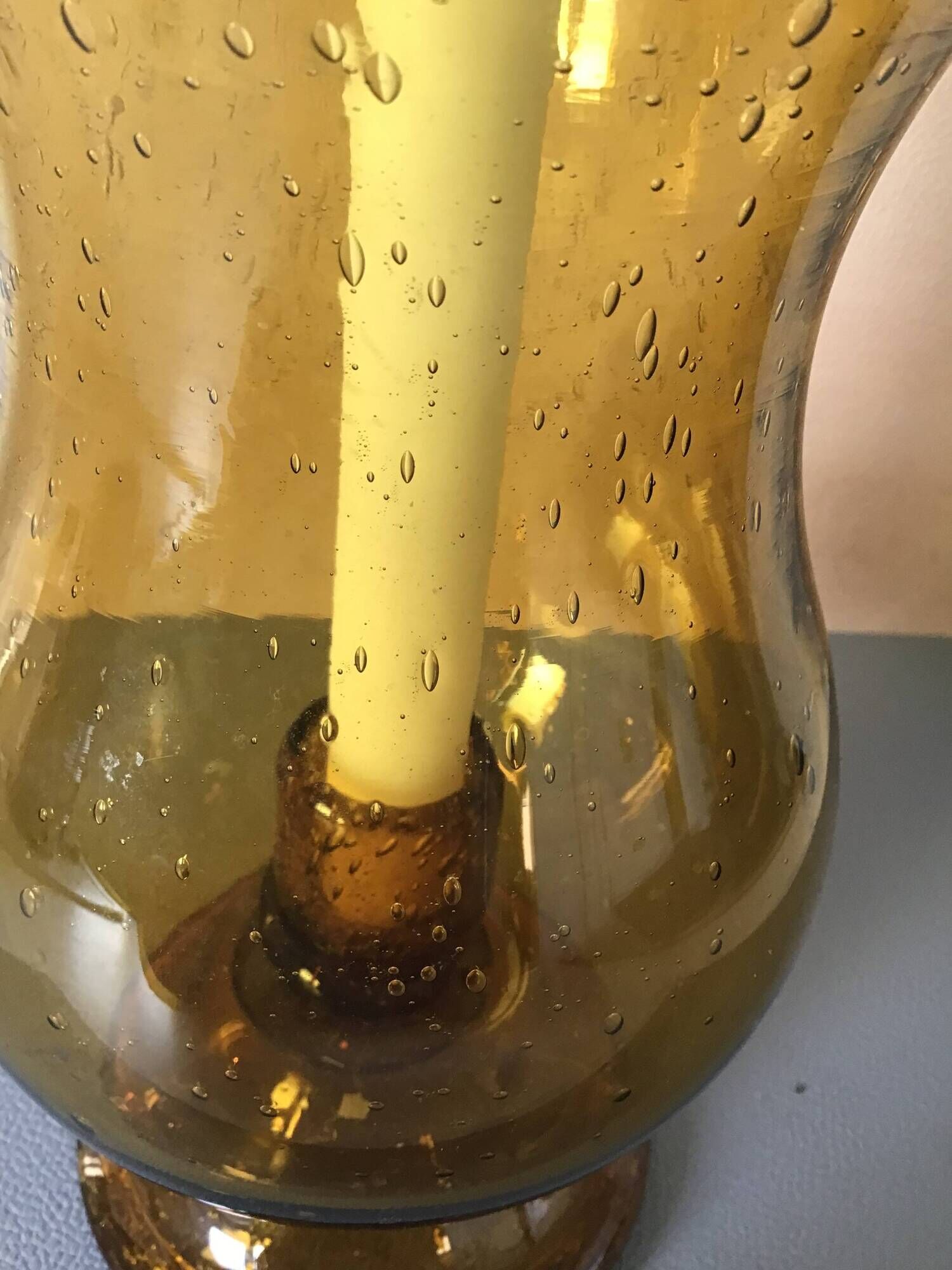 Glass photophore Sufi bubble Biot large 'amber model'