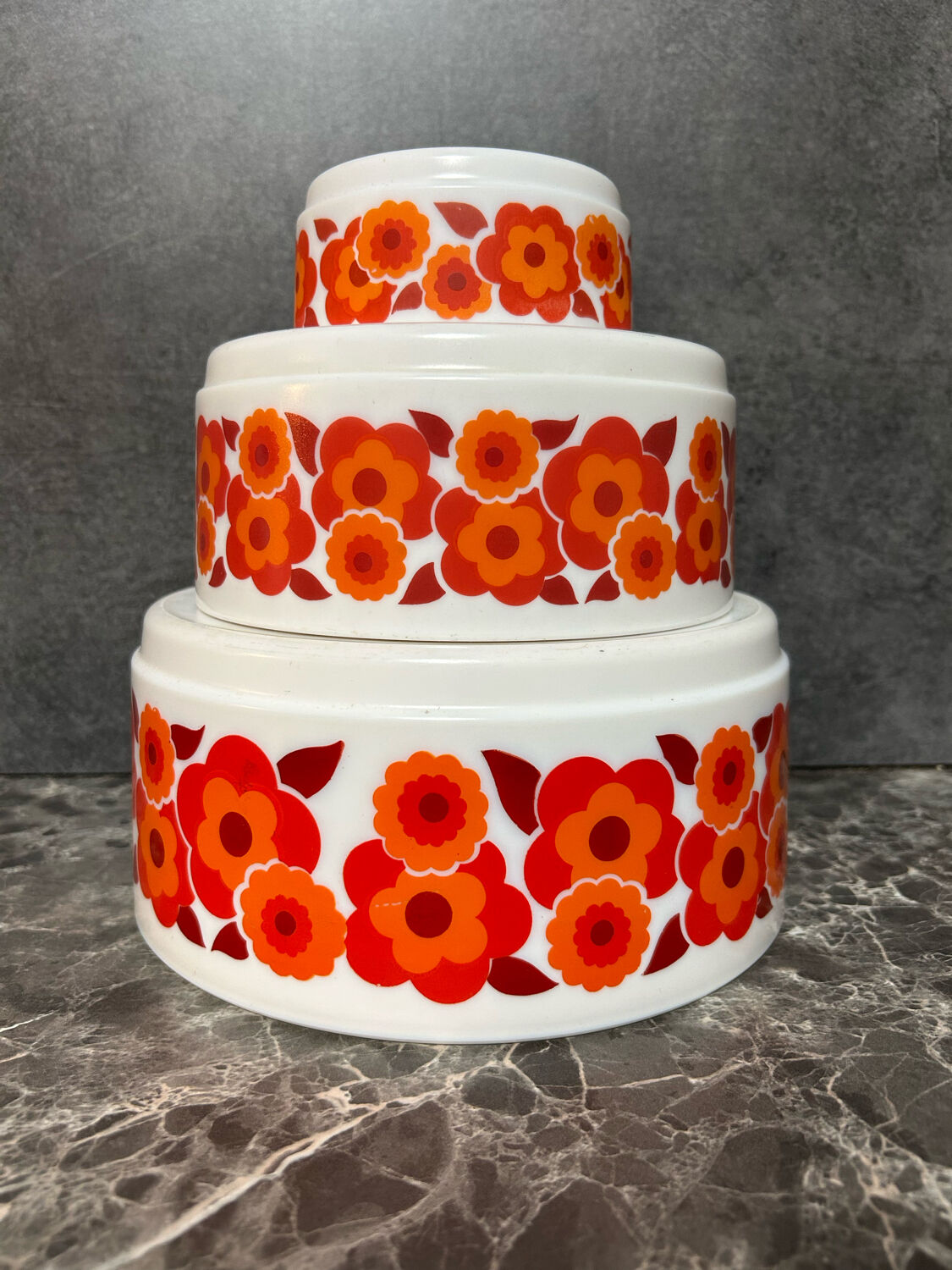 Vintage lotus arcopal salad bowl