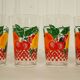 Set of 7 glasses to orangeade VMC Reims 1960