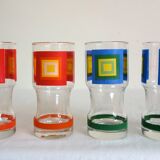 4 vintage 70s pop glasses