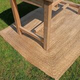 Old solid wood farmhouse table – chic country spirit