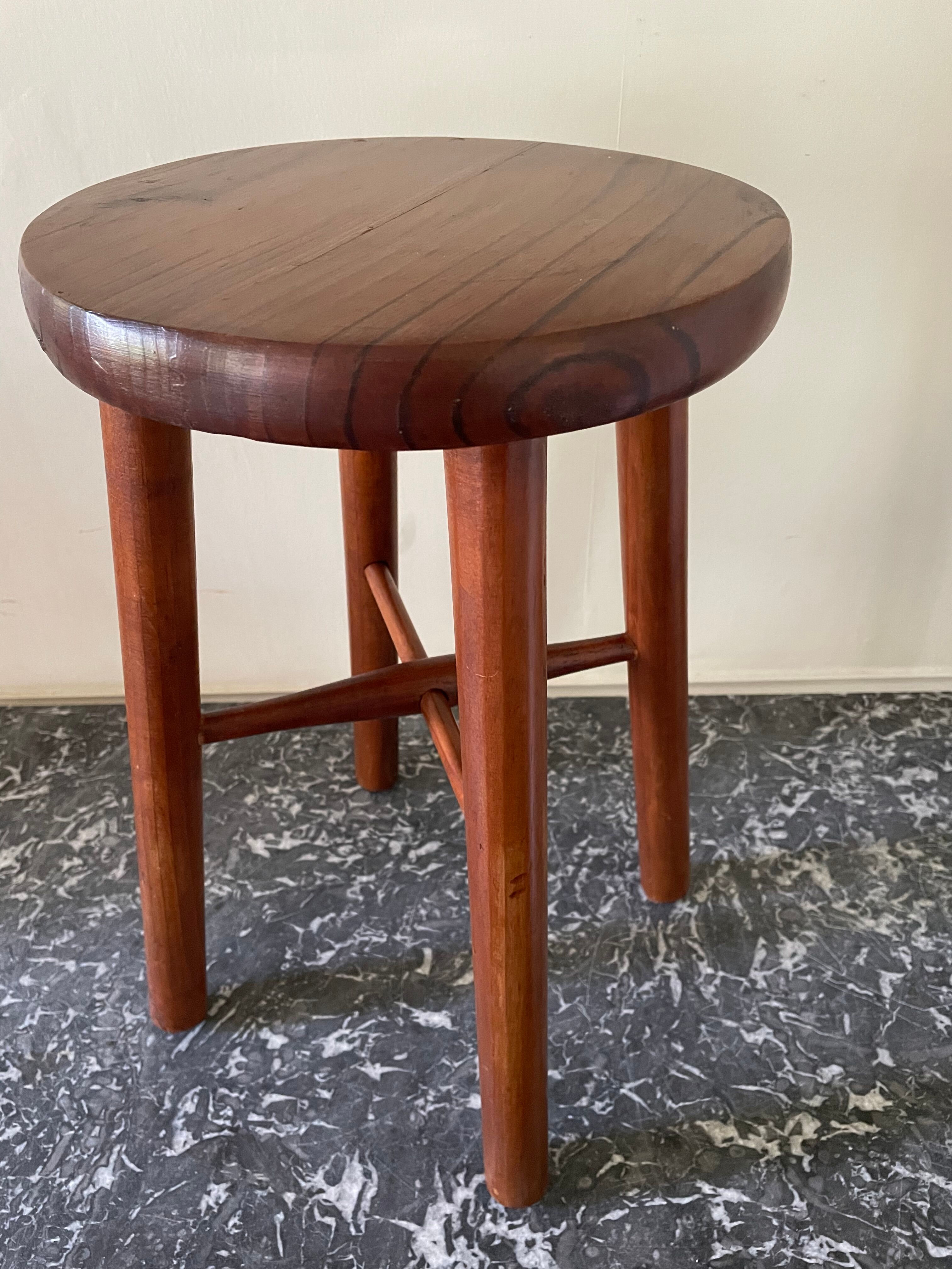Varnished wooden stool