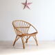 Adult size rattan shell armchair from the 60s