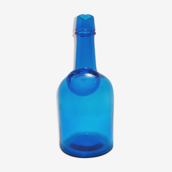 Scandinavian blue glass bottle