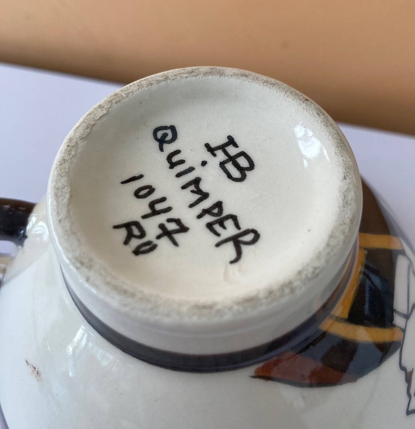 Henriot regionalist art deco mug