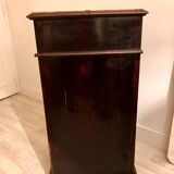 Louis Philippe bedside in walnut magnifying glass veneer