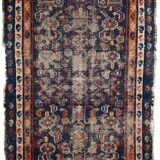 Ancient Persian carpet Malayer handmade 70cm x 93cm 1900s, 1C811