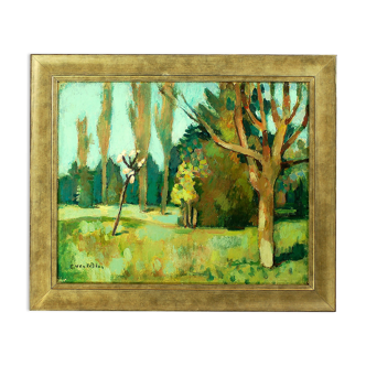 A garden in Lorraine - Ernest Ventrillon (1880-1953)