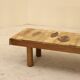 Coffee table attributed to Roger Capron, model "Pain Brulé", France, 1970.