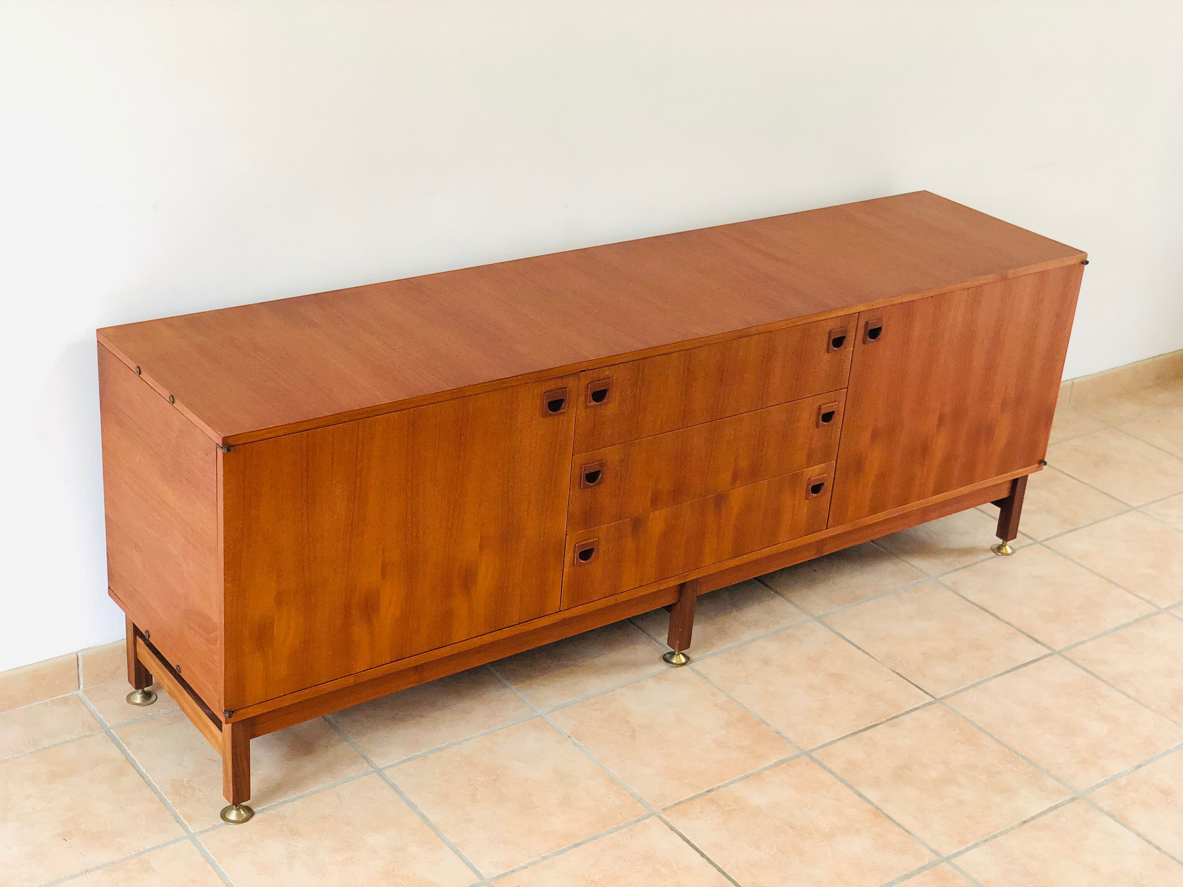 Teak enfilade by André Monpoix 1960