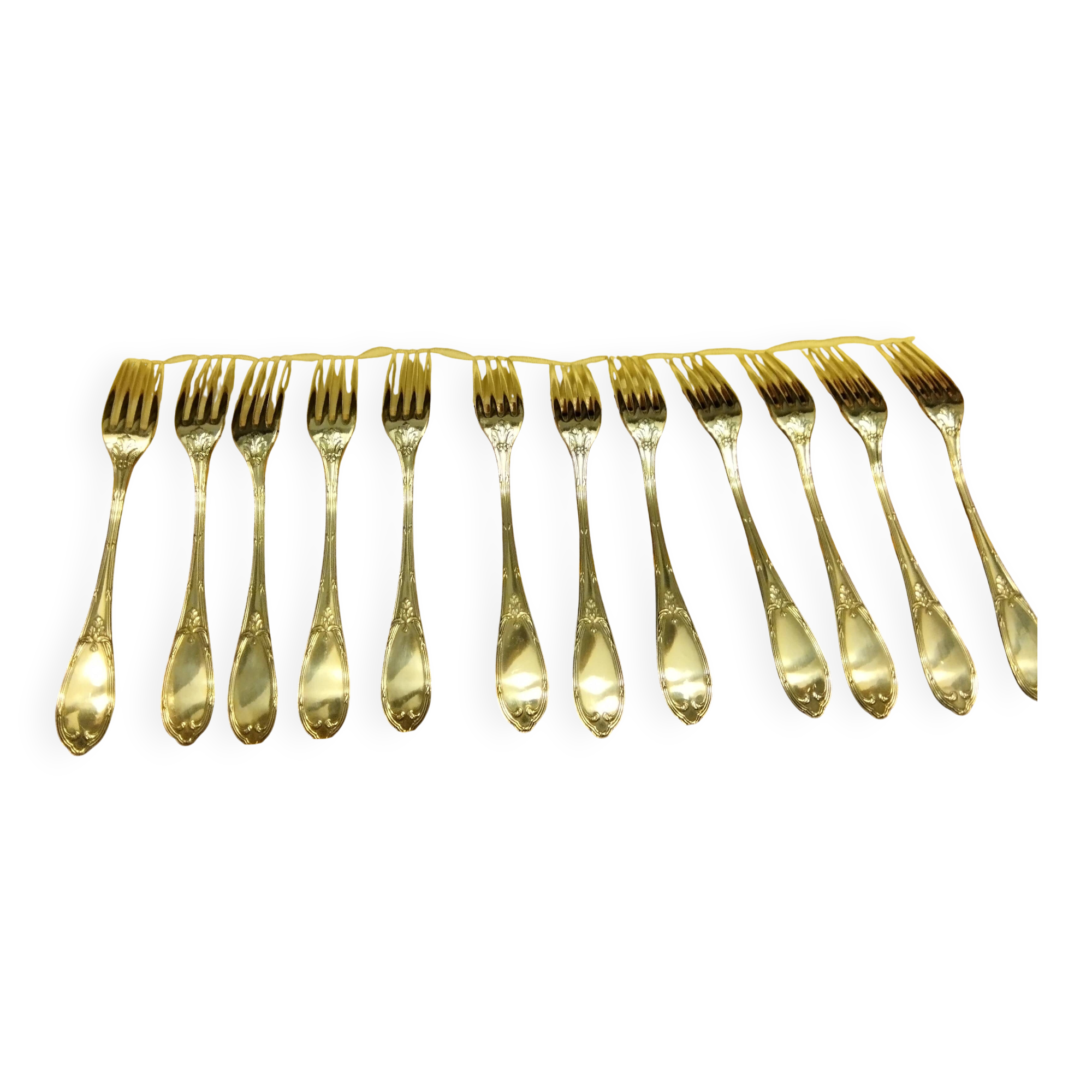 12 silver-plated dessert forks by Félix Frères