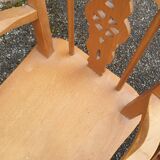 2 solid wood children's armchairs
