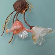 Applique italienne IDL en forme d'Iris en verre soufflé