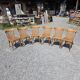6 Luterma curved wooden bistro chairs